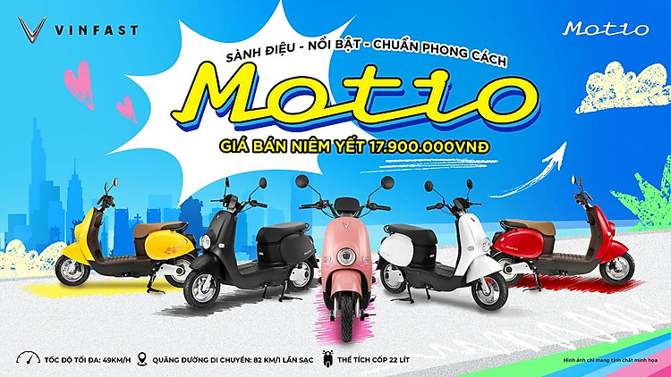 Xe máy điện VinFast Motio dành cho học sinh - 1 Xe máy điện VinFast Motio dành cho học sinh - 1