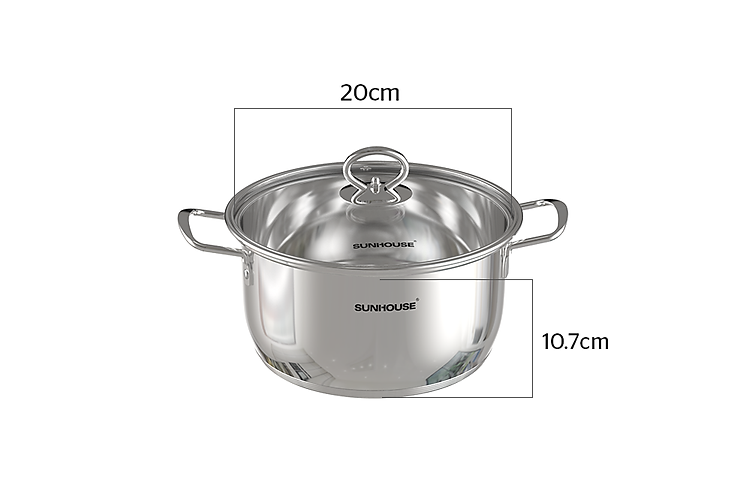 NỒI INOX 5 ĐÁY SUNHOUSE SHG788-20 6