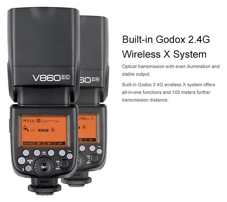 Đèn flash Godox V860II cho máy ảnh sony