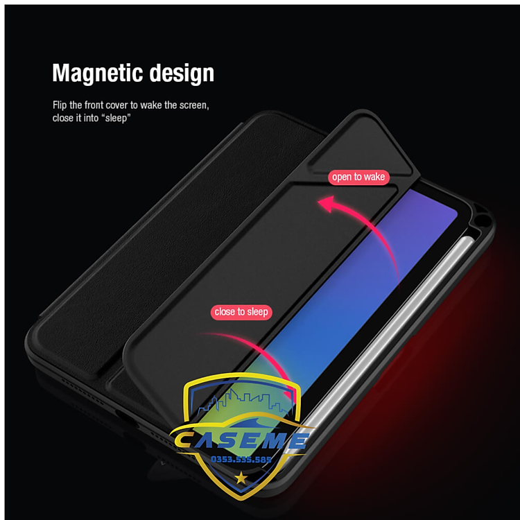 Bao Da Danh Cho Ipad Mini 6 Mini 7 Bevel Leather Case Chinh Hang Nillkin (4)