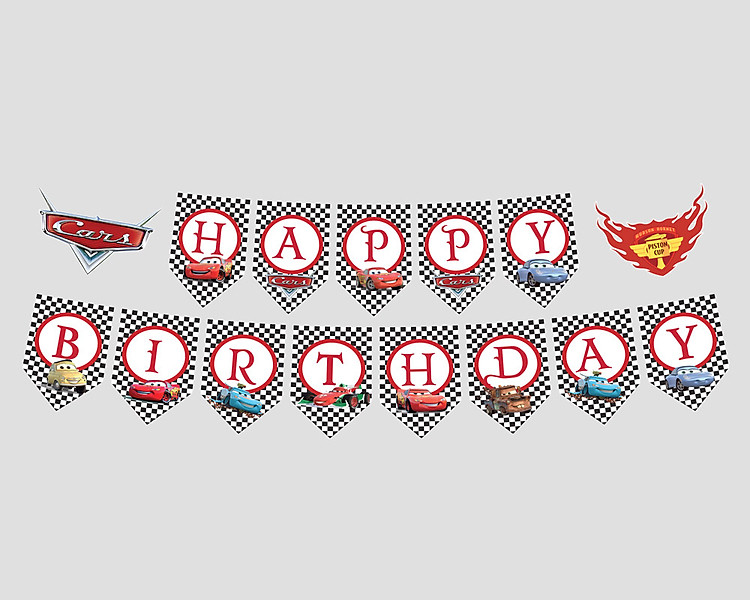 Dây chữ Happy Birthday Mc Queen