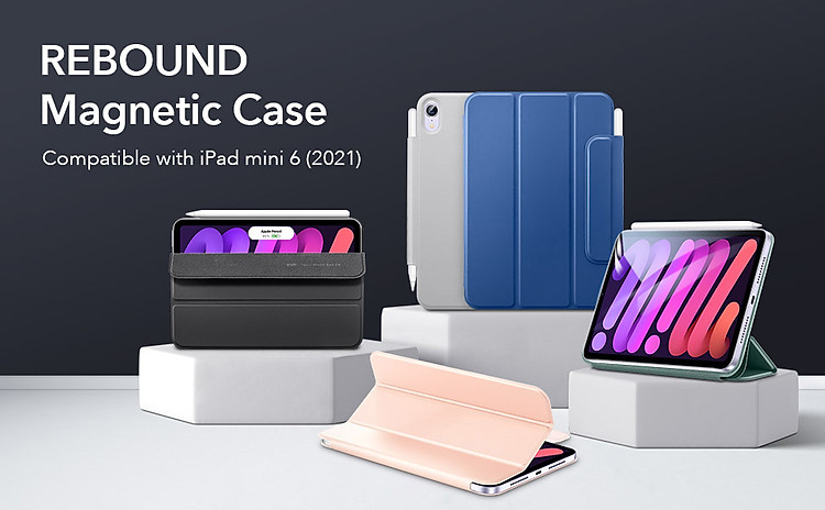 Bao Da Dành Cho iPad Mini 6 / iPad Mini 7 ESR Rebound Magnetic Slim Case - Hàng Nhập Khẩu