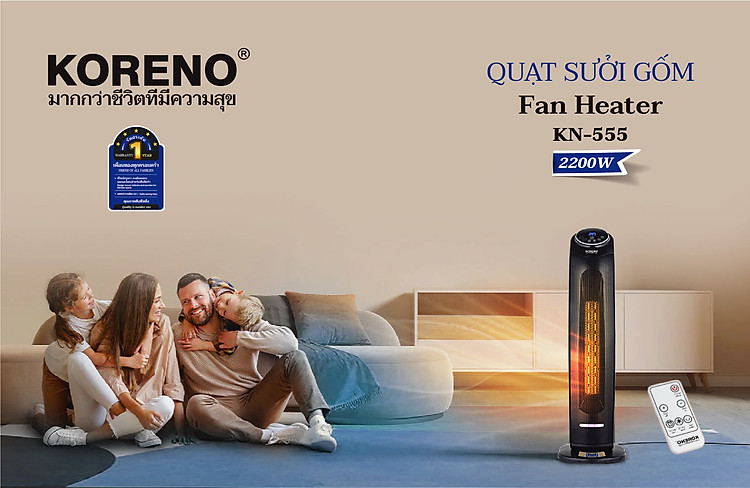 Quạt sưởi gốm Ceramic Koreno KN-555