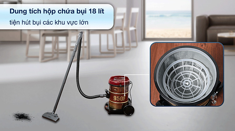 Máy hút bụi công nghiệp Hitachi CV-950F WR - Bộ lọc