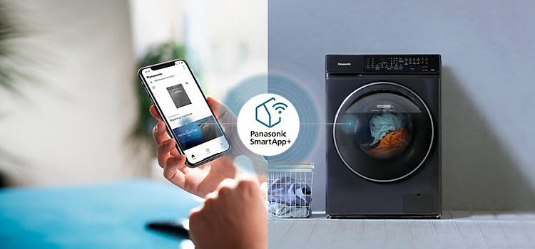 Máy giặt sấy Panasonic Inverter 9 kg NA-S96FR1BVT lồng ngang - Điều khiển thông minh qua smartphone