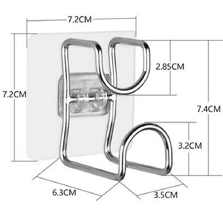 Móc treo thau chậu dán tường bằng thép