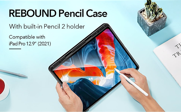 Bao Da Dành Cho iPad Pro 11 inch 2021/2022 và iPad Pro 12.9 inch 2021/2022 ESR Rebound Pencil Holder (Có khe cắm bút Apple Pencil) - Hàng Nhập Khẩu