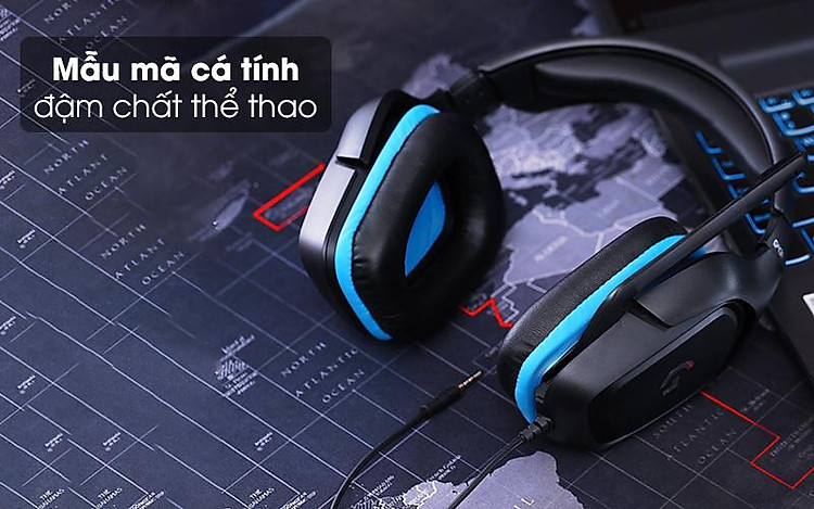 Tai nghe chụp tai Gaming Logitech G431 7.1 Đen Xanh - Hàng chính hãng | Tiki