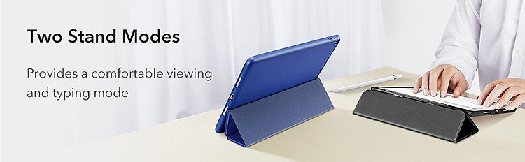 Bao da cho iPad Gen 8 10.2 2020 ESR Rebound Pencil Slim Smart Case (Có khe cắm bút Apple Pencil) - Hàng Nhập Khẩu
