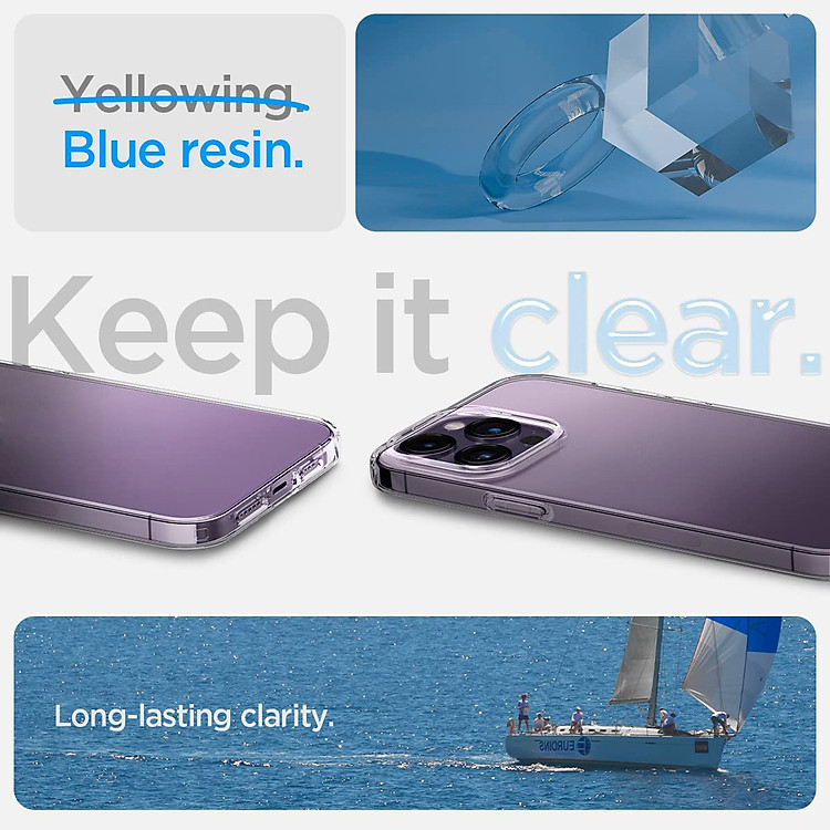 Ốp lưng chống sốc trong suốt cho iPhone 14 / 14 Plus / 14 Pro / 14 Pro Max hiệu Memumi Crystal Clear Case