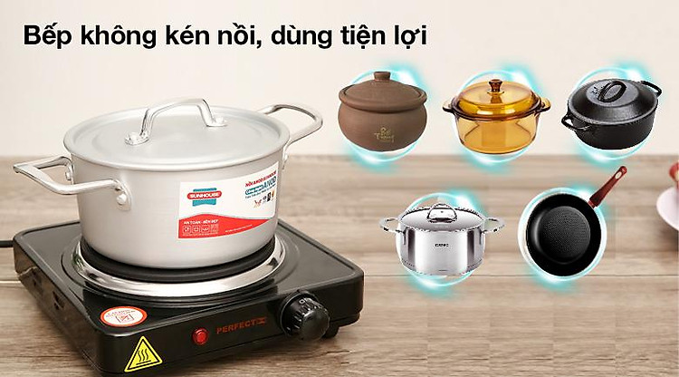 Không kén nồi - Bếp điện Perfect PF-HP789-1