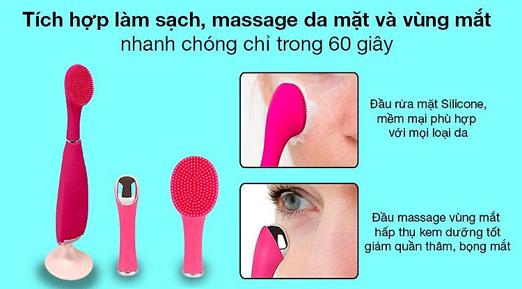 Máy rửa mặt và massage vùng mắt Rio FARA - Tích hợp 2 tác dụng làm đẹp