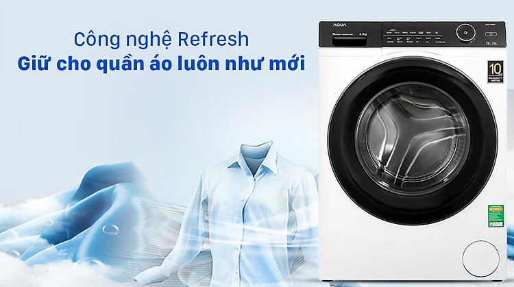 Máy giặt Aqua Inverter 9.0 KG AQD-A900F W - Công nghệ Refresh giữ cho quần áo luôn như mới Máy giặt Aqua Inverter 9.0 KG AQD-A900F W - Công nghệ Refresh giữ cho quần áo luôn như mới