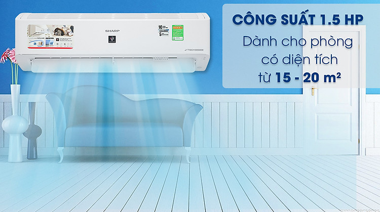 Công suất - Máy lạnh Sharp Inverter 1.5 HP AH-XP13YMW