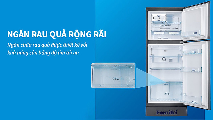 Ngăn rau quả có kích thước rộng rãi và duy trì độ ẩm tối ưu cho các loại thực phẩm rau củ quả