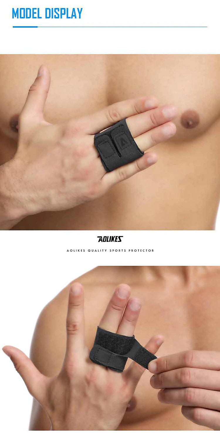 Nẹp cố định ngón tay AOLIKES A-1581 loại bó 2 ngón Sports finger Nẹp cố định ngón tay AOLIKES A-1581 loại bó 2 ngón Sports finger