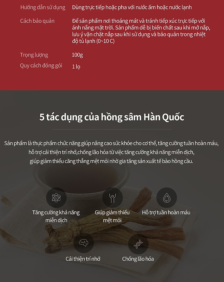 Tinh chất hồng sâm cô đặc KGC Global hộp 100g - Tặng 1 kẹo sâm 120g - Bồi bổ cơ thể toàn diện, chống lão hoá, cải thiện hệ miễn dịch 2