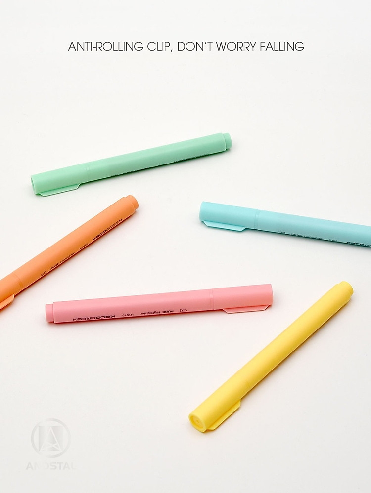 Xiaomi KACO 5 màu Bút dạ quang Bộ bút chì màu nổi bật cho trường học Bút đánh dấu VĂN PHÒNG 9