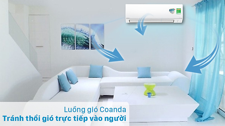 Máy lạnh 2 chiều Daikin Inverter 2 HP FTHF50VVMV - Luồng gió Coanda