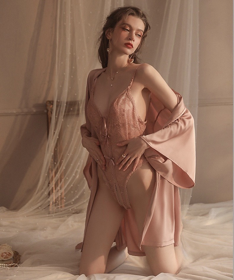 Bộ Bodysuit Ren Hoa Gợi Cảm