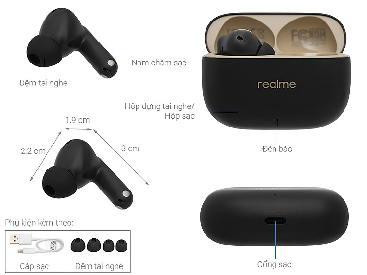 Tai nghe Bluetooth True Wireless realme Buds T300