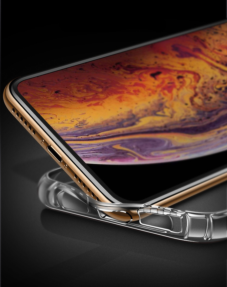 Ốp Hybrid Viền TPU Mặt Kính Cường Lực Leeu Design dành cho iPhone Xs Max _ Hàng Nhập Khẩu