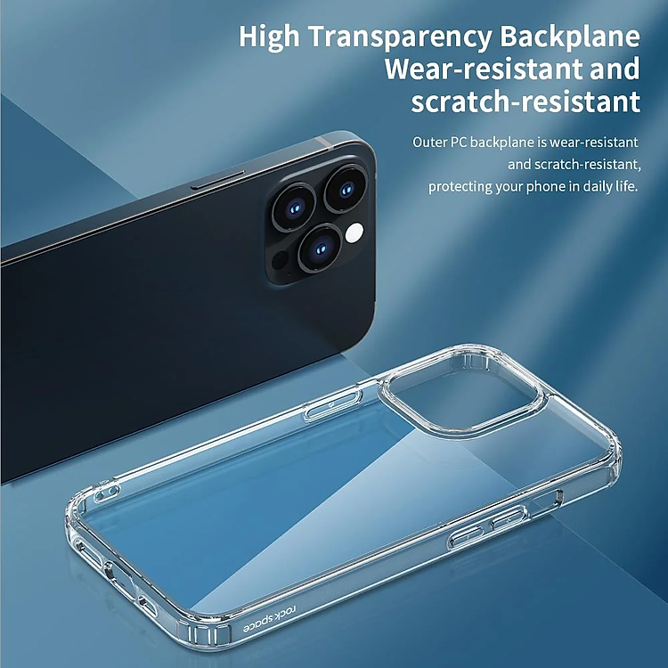 Ốp lưng chống sốc trong suốt cho iPhone 14 / 14 Plus / 14 Pro / 14 Pro Max hiệu Rock Protective Case