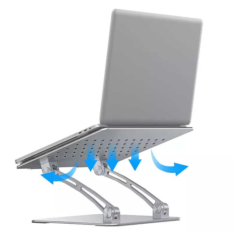 Giá đỡ tản nhiệt cho Macbook Laptop hiệu Wiwu S700 Adjustable Laptop Stand (Laptop 9 inch đến 17 inch giúp tản nhiệt, chất liệu nhôm nguyên khối, thiết kế công thái học chống mỏi cổ khi làm việc) - hàng nhập khẩu