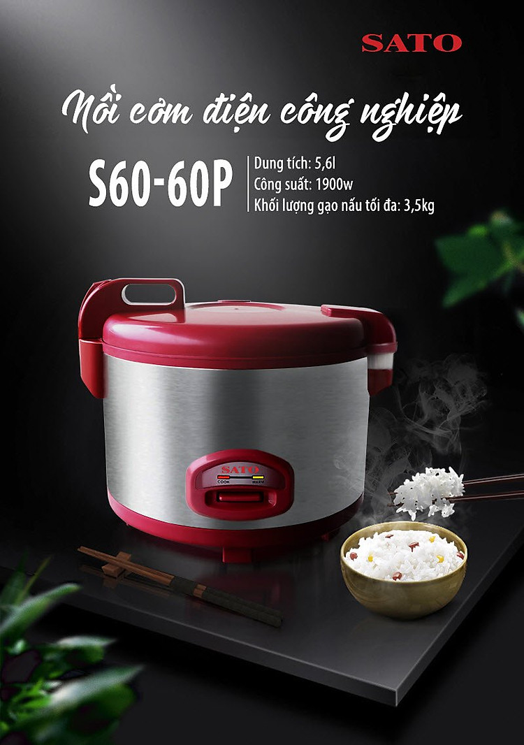 Nồi cơm điện Sato S60-60P 5.6L 1