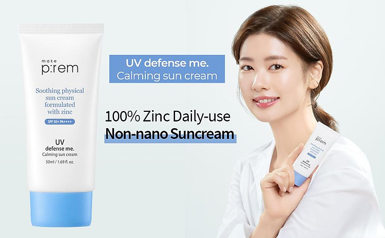 Mua Kem Chống Nắng Vật Lý Cho Da Nhạy Cảm Make P:rem UV Defense Me Calming Sun Cream SPF50+ PA++++ 50ml