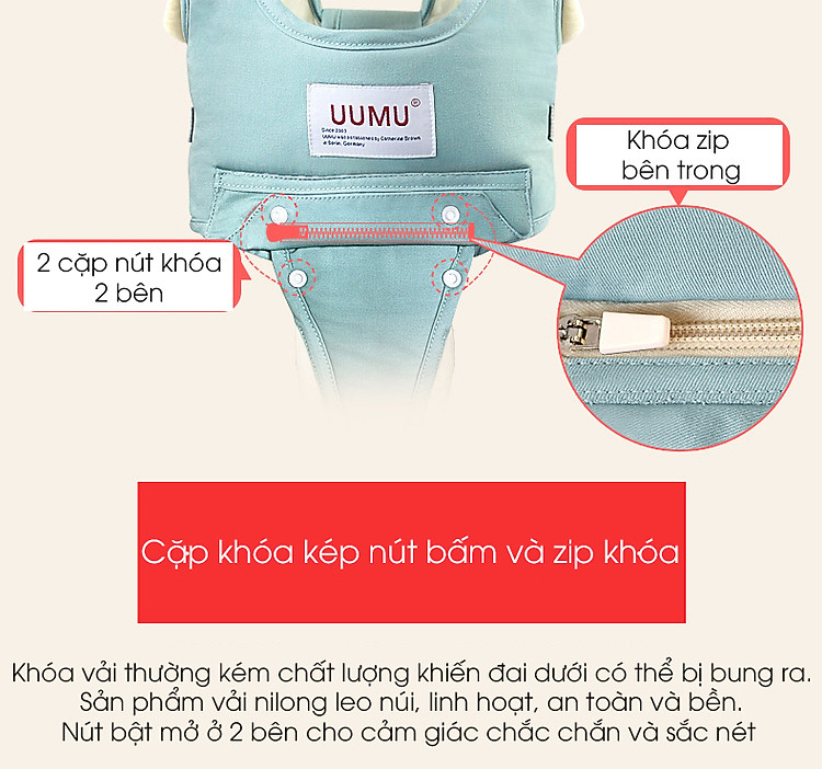 Đai dây tập đi an toàn đa năng UUMU ĐỨC cho bé