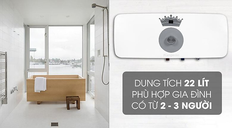 Bình nước nóng Kangaroo - KG 73R2 có thiết kế đẹp mắt và tinh tế