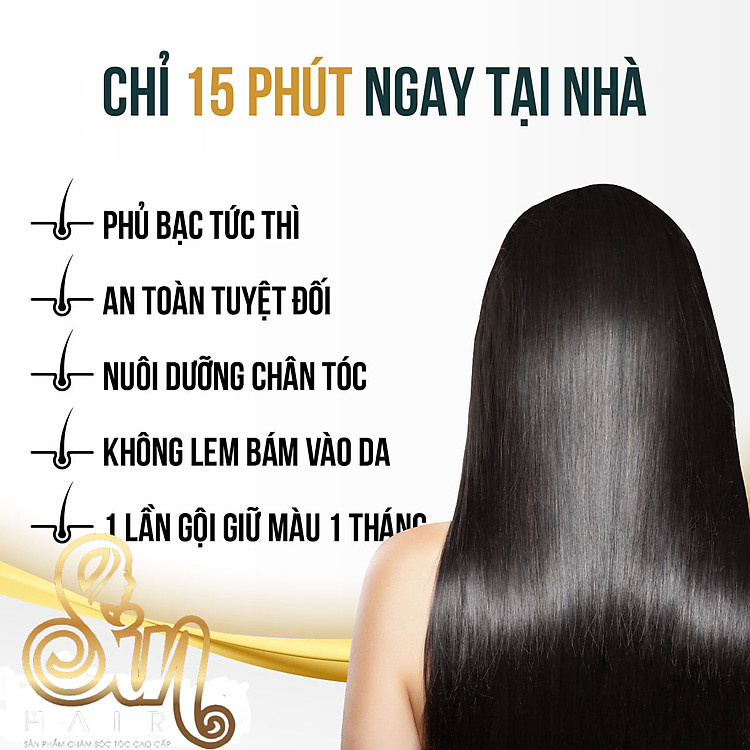 Công dụng của dầu gội phủ bạc Sin Hair