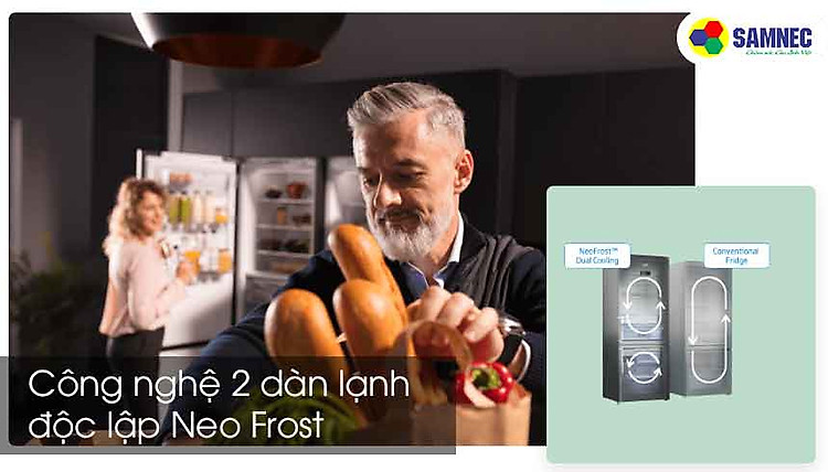 Công nghệ 2 dàn lạnh độc lập Neo Frost trên tủ lạnh 231 lít RDNT231I50VHFK