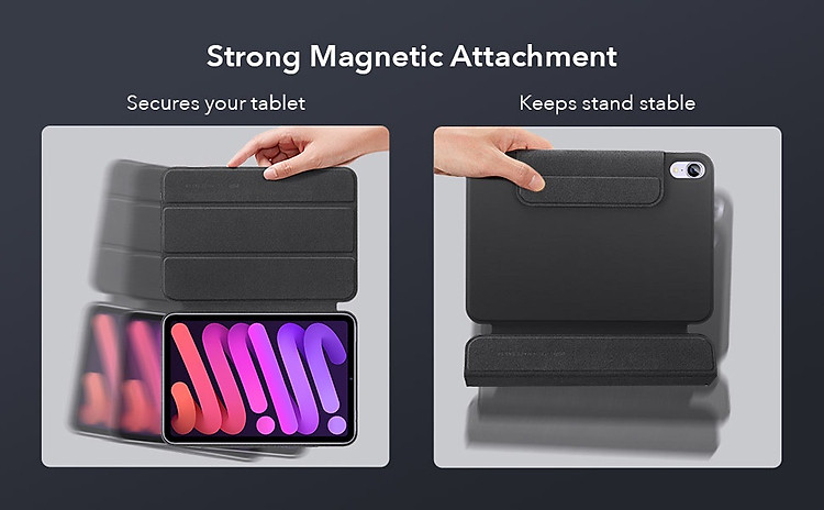 Bao Da Dành Cho iPad Mini 6 / iPad Mini 7 ESR Rebound Magnetic Slim Case - Hàng Nhập Khẩu