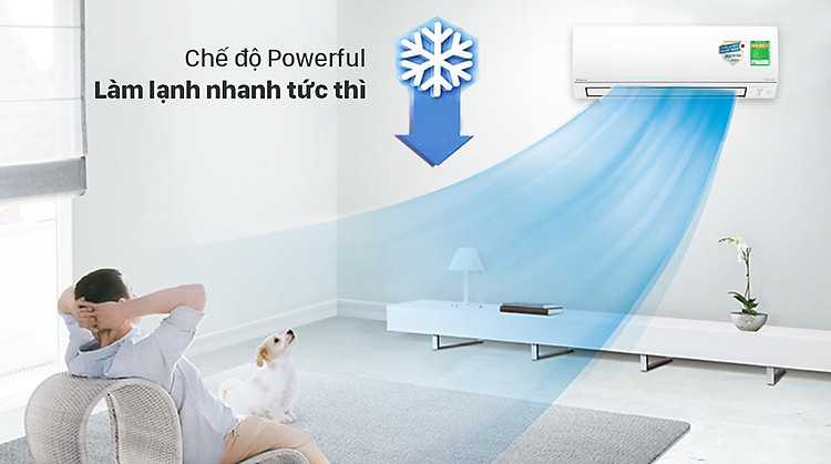 Máy lạnh 2 chiều Daikin Inverter 1 HP FTHF25VAVMV - Chế độ Powerful