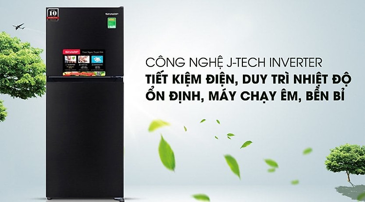 Tủ lạnh Sharp Inverter 215 lít SJ-X215V-DG