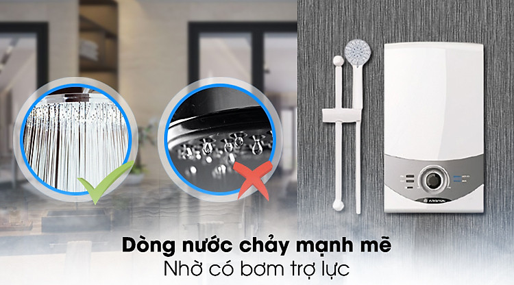 Máy nước nóng Ariston AURES SM45PE SBS VN - Bơm trợ lực mạnh mẽ