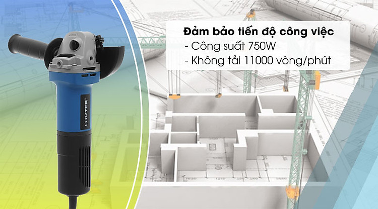 Máy mài góc Luxter Wm66107 750W - công suất , tốc độ không tải