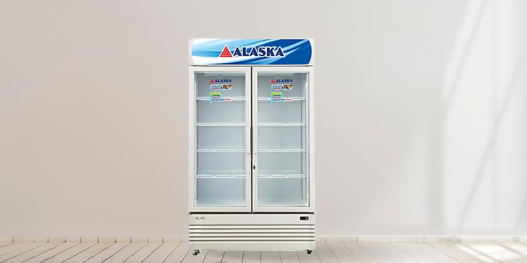 Tủ Mát Alaska 730 Lít SL-8C có thiết kế 2 cánh mở ngang