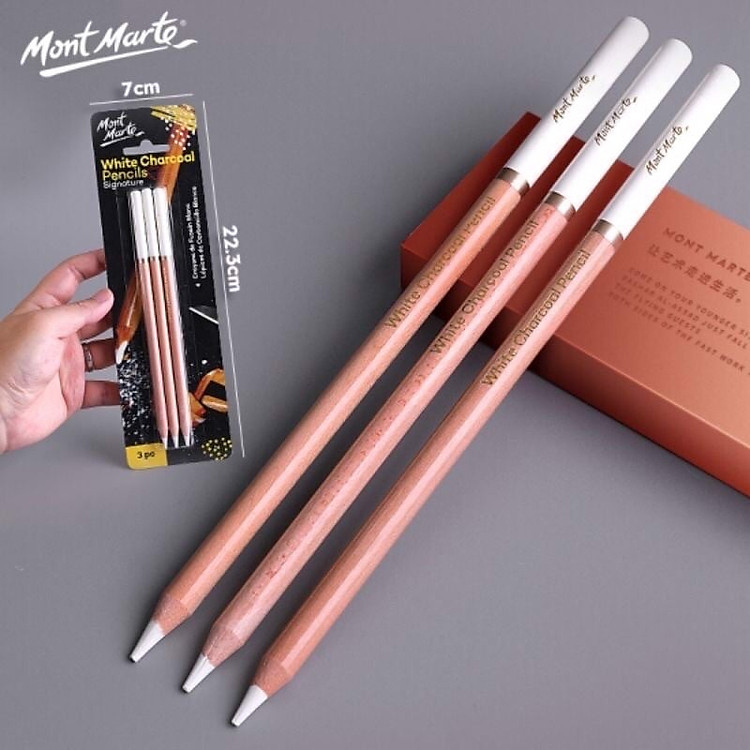 Bộ 3 bút chì trắng Mont Marte