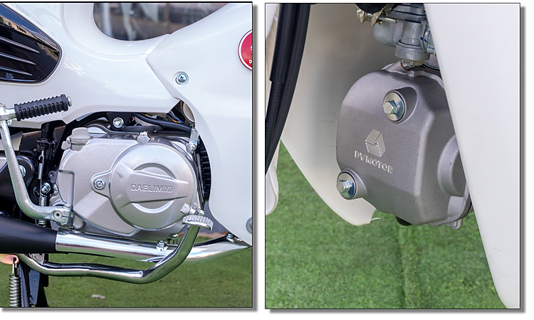 động cơ xe cub c6 bánh mâm mạnh mẽ