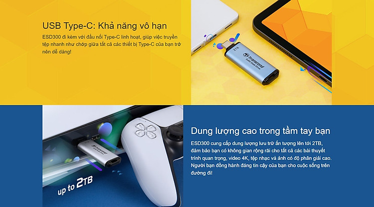 Ổ cứng di động Portable SSD Transcend ESD300