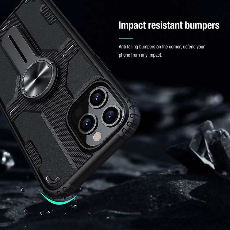 Ốp lưng chống sốc cho iPhone 12 Pro Max 6.7 inch chống sốc kiêm giá đỡ hiệu Nillkin Medley chống sốc cực tốt, chất liệu cao cấp, kiêm giá đỡ cho điện thoại - hàng chính hãng