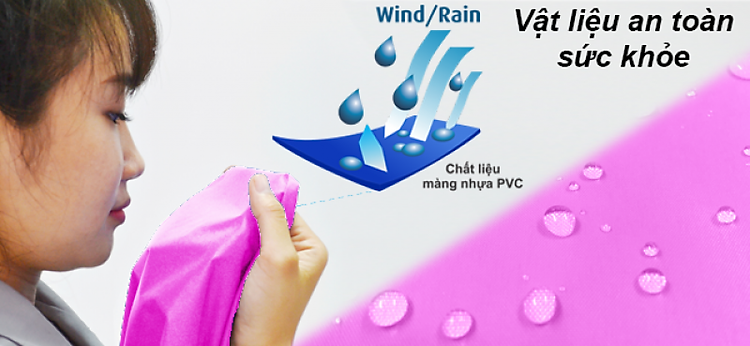 vật liệu pvc an toàn sản xuất áo mưa rando