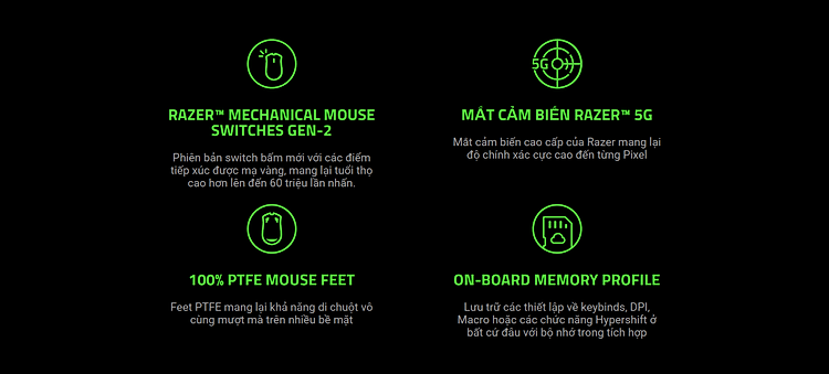 Chuột Razer DeathAdder V2 X HyperSpeed-Wireless Ergonomic (RZ01-04130100-R3A1) 7