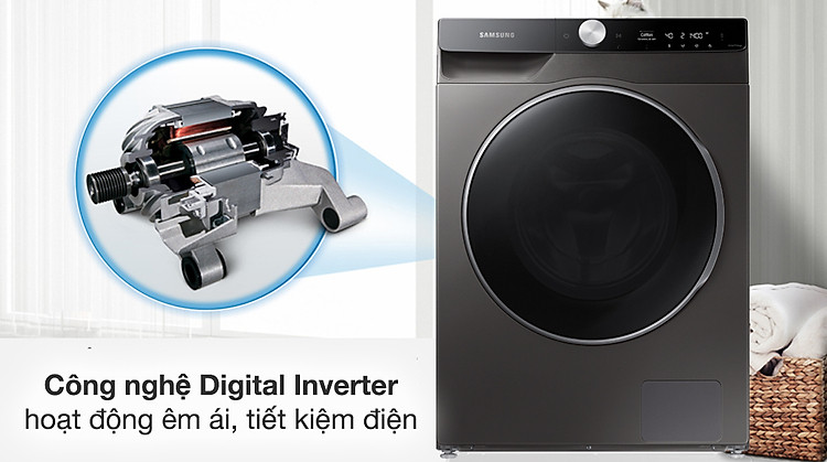 Máy giặt sấy Samsung Inverter 12 kg WD12TP34DSX/SV - Động cơ - công nghệ tiết kiệm điện
