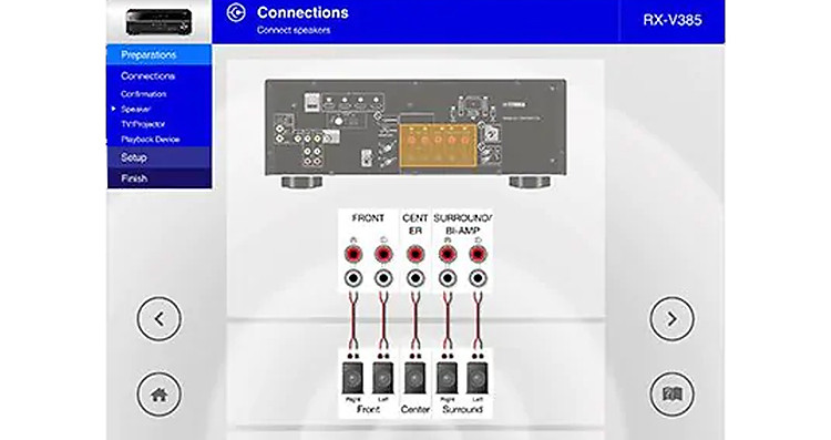 Thiết lập và kết nối RX V6A với hệ thống loa, TV trở nên đơn giản hơn nhờ AV Setup Guide App