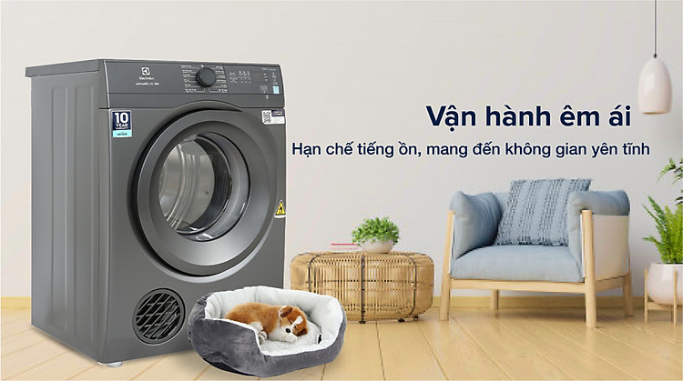 Máy sấy thông hơi Electrolux 8.5 kg EDV854N3SB - Vận hành êm ái