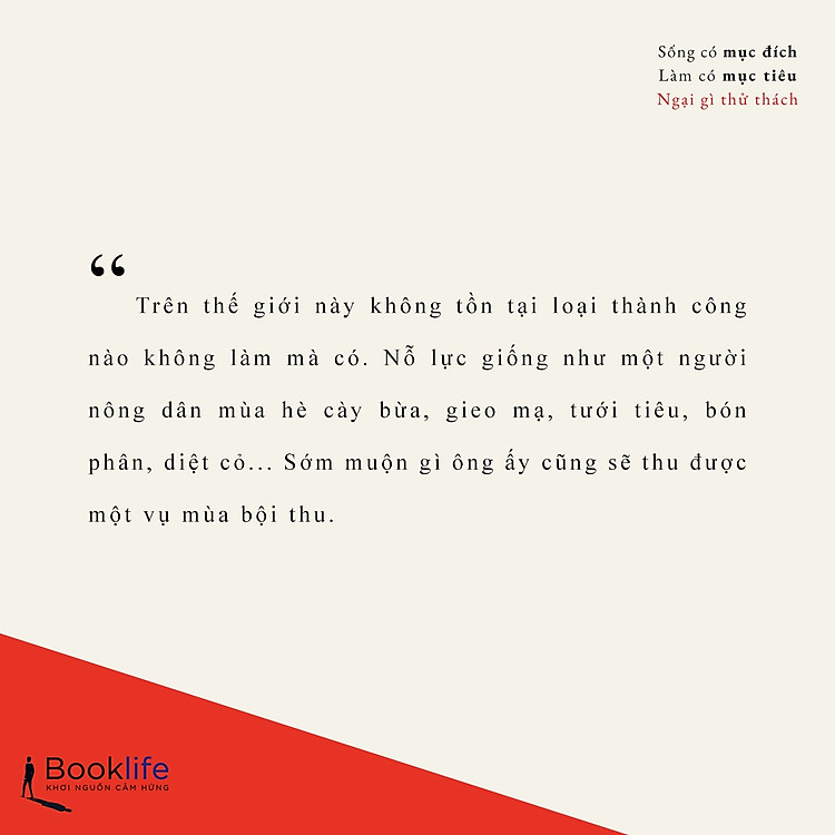 Sống Có Mục Đích - Làm Có Mục Tiêu - Ngại Gì Thử Thách
